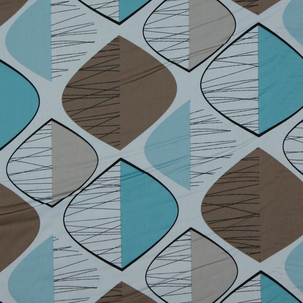 White/Light Teal/Taupe Geometric Prints - Joann Fabrics
