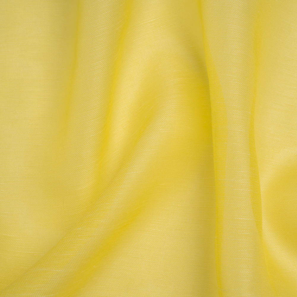 Linen and Silk Scrim - Bright Lemon - Famous Australian Designer Deadstock - Joann Fabrics