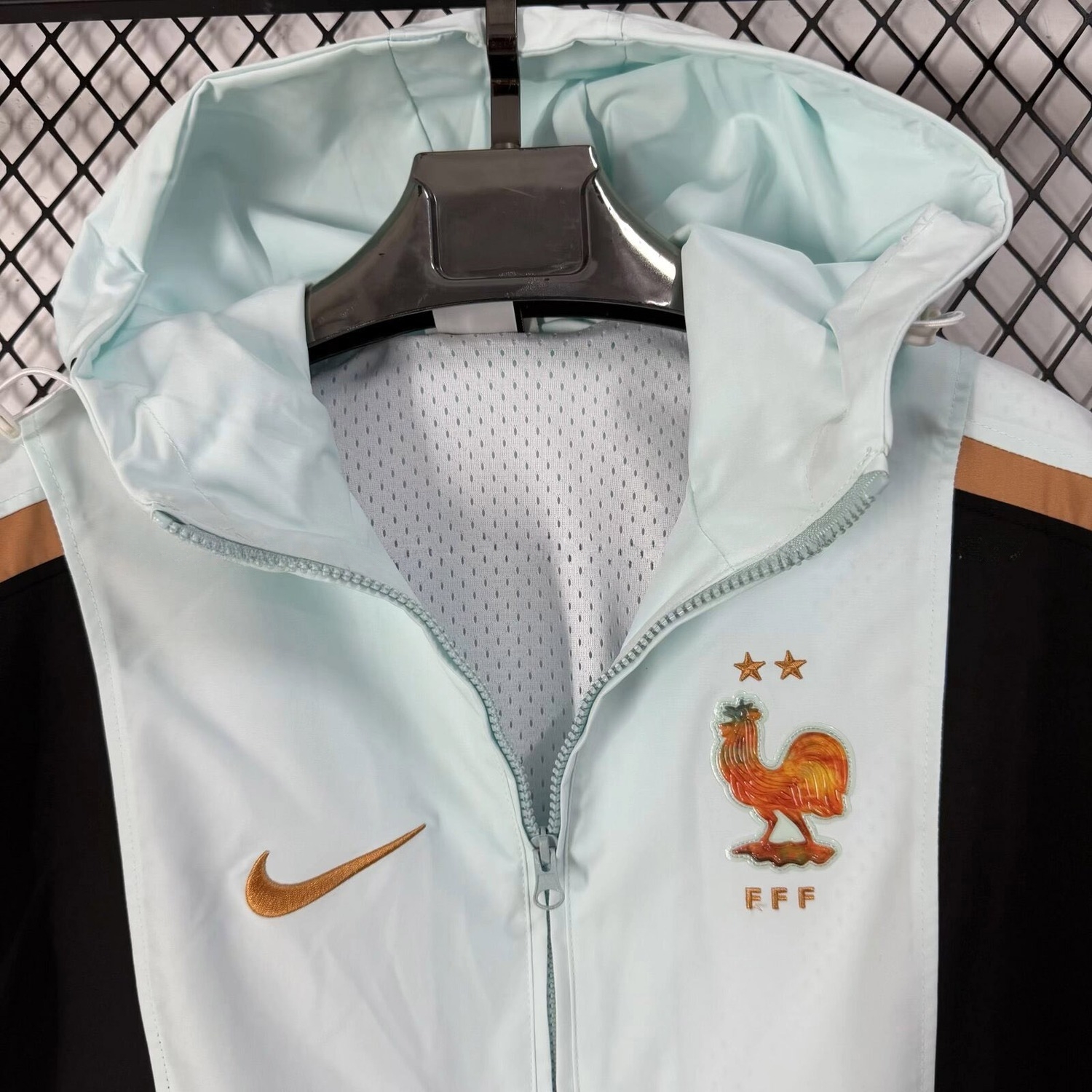 France 2026 Energy Light Blue Woven Windbreaker - UnitedFutballJersey