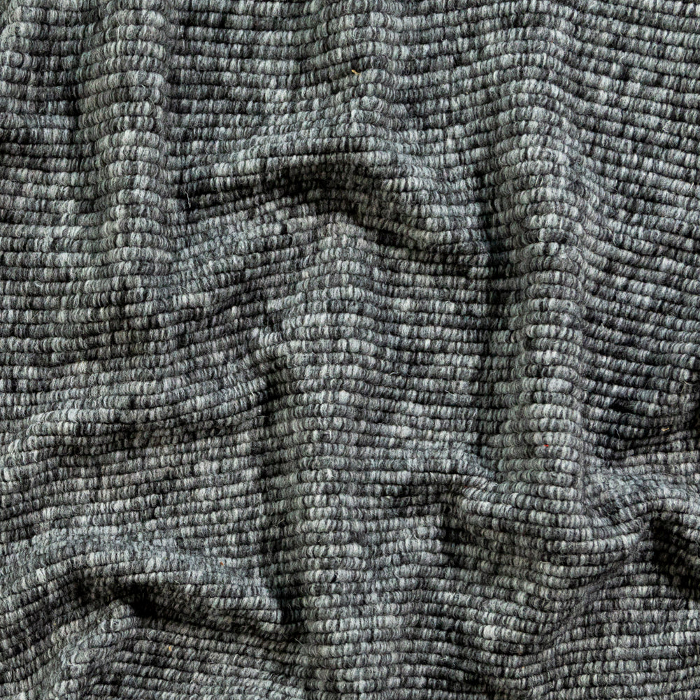 Italian Black and Gray Striped Chunky Wool Knit - Joann Fabrics