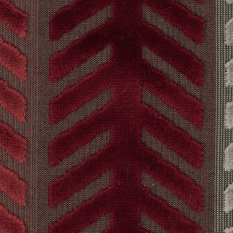 Burgundy and Taupe Geometric Cut Velvet - Joann Fabrics