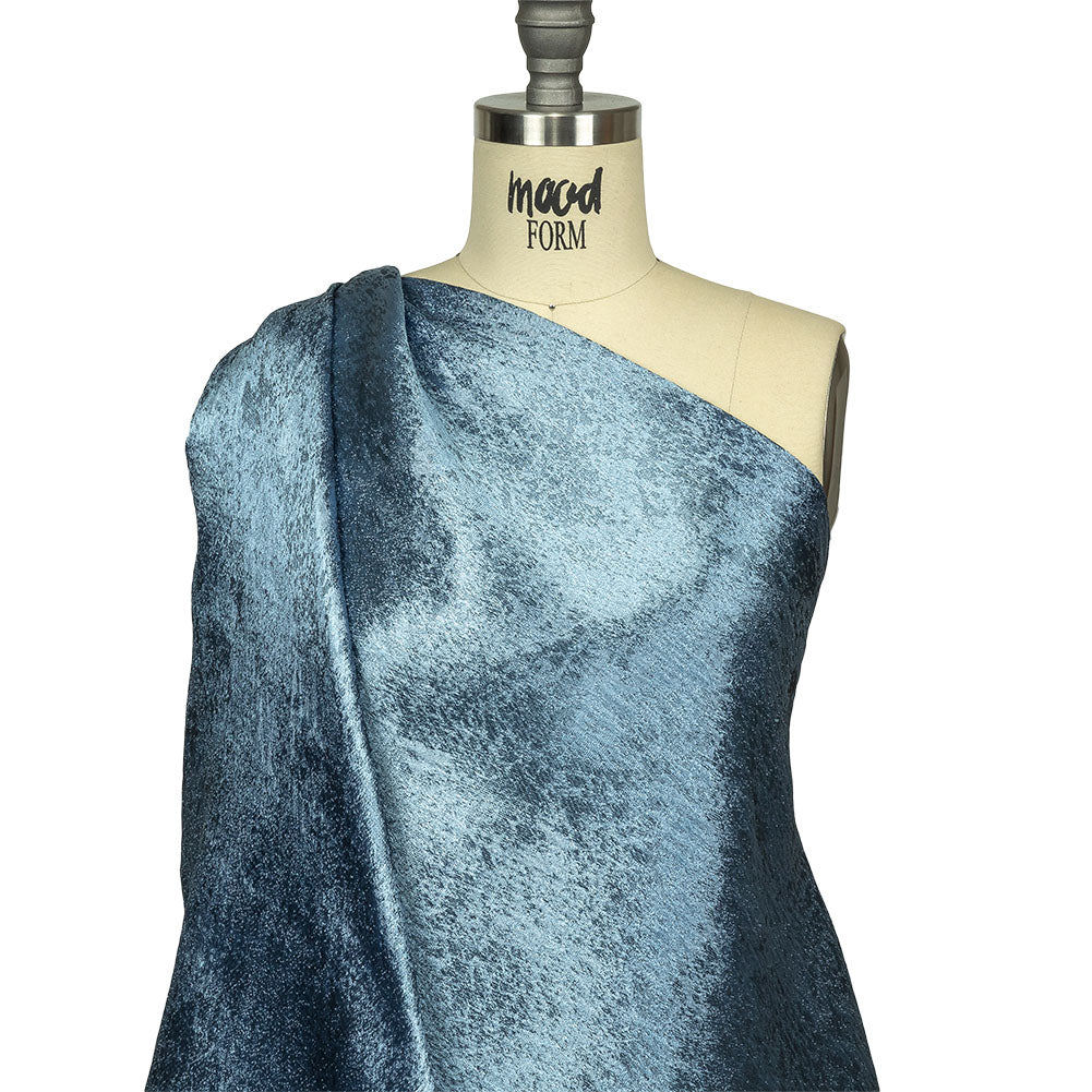 Pegasus Pale Blue and Slate Mottled Luxury Brocade - Joann Fabrics