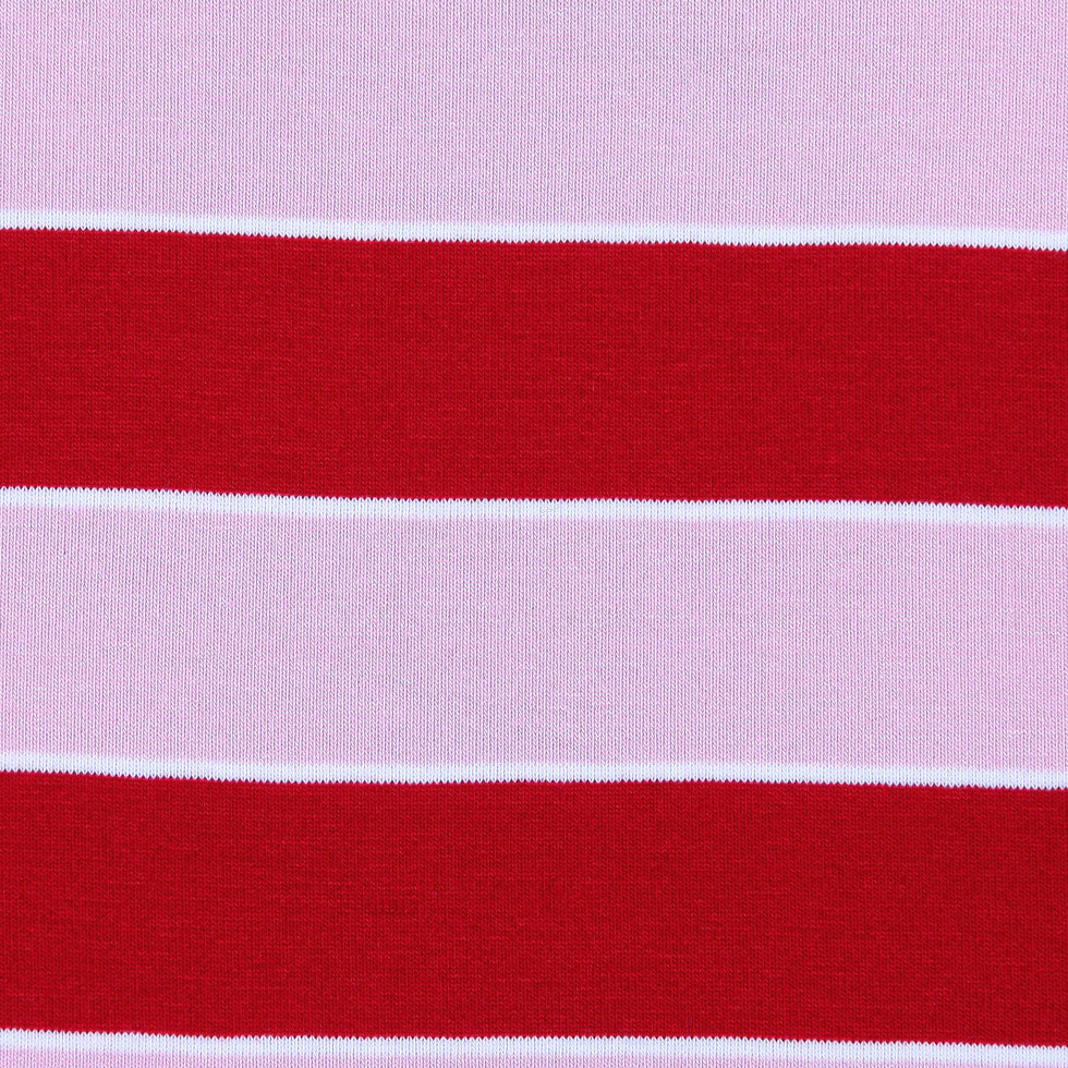 Formula One and Candy Pink Awing Striped Stretch Jersey Knit - Joann Fabrics