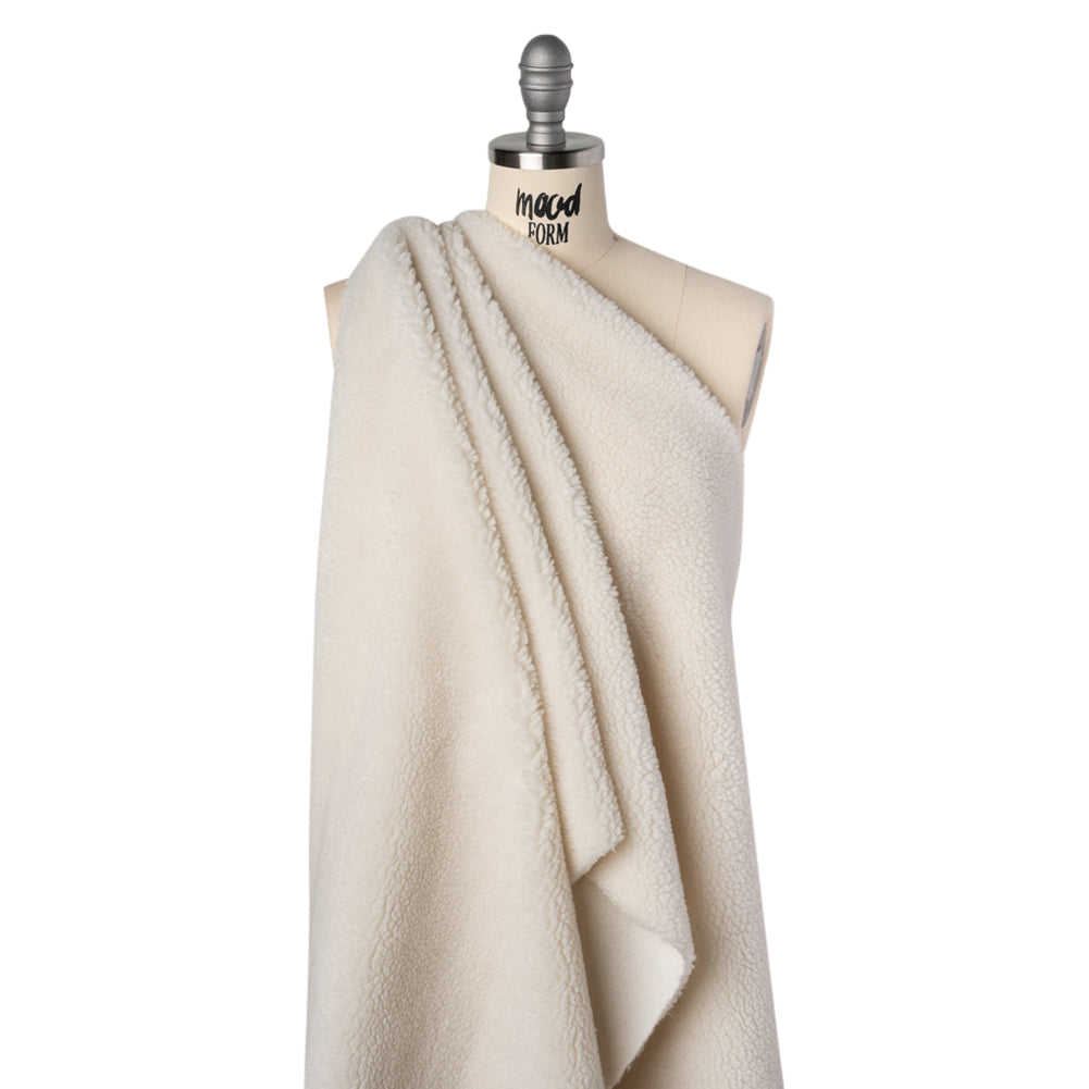 Short Pile Wool Blend Faux Shearling - Off White - Joann Fabrics