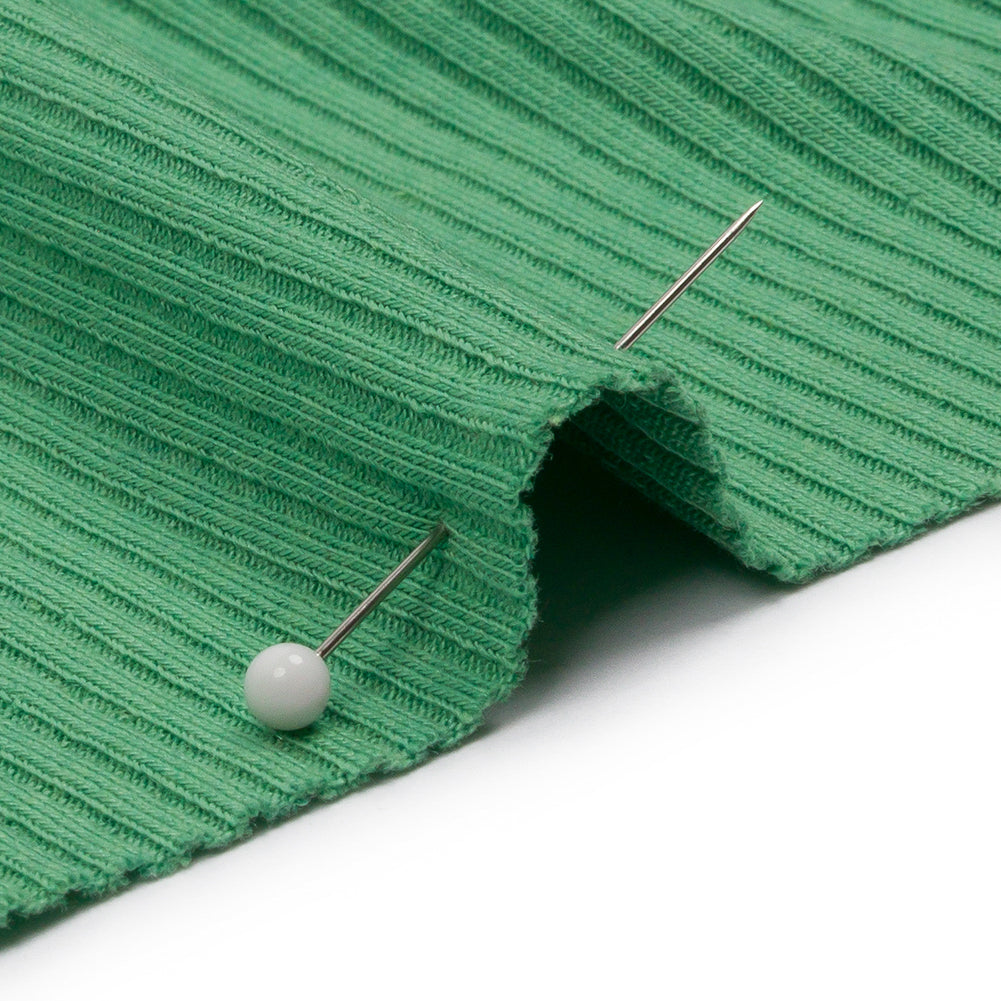 Grass Green Stretch Cotton and Modal 3x3 Rib Knit - Joann Fabrics