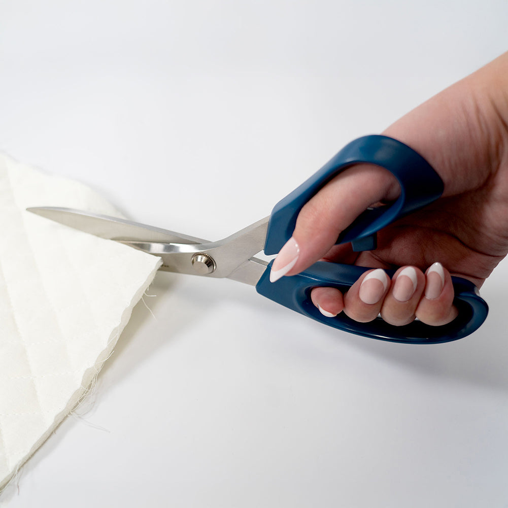 Clover Large Patchwork Scissors with Serrated Blades - 9.5