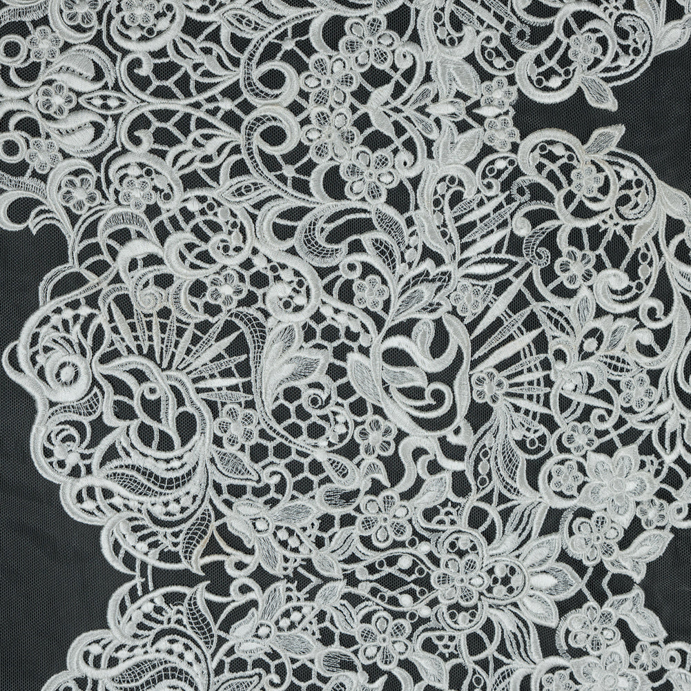 Embroidered Lace - Off-White Floral - Joann Fabrics