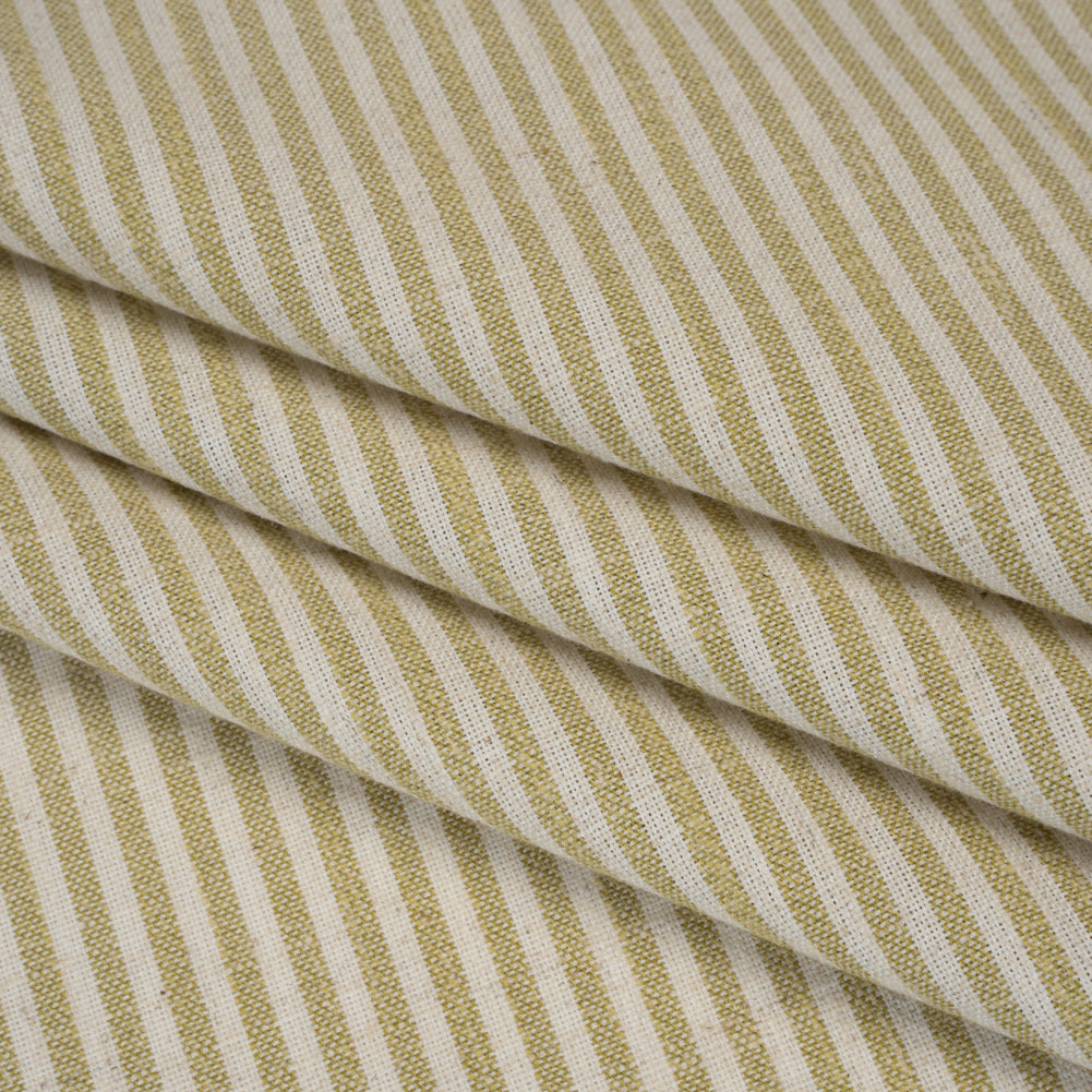 Recycled Polyester Blend Woven - Olive Candy Stripes - British Imported - Joann Fabrics