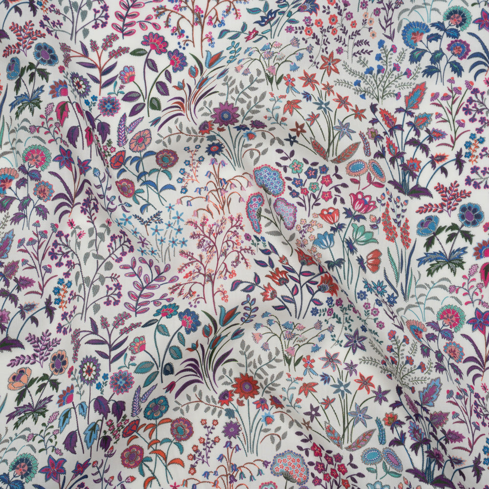 Liberty Fabrics Tana Lawn® - Shepherdly Song Purple - Purple, Blue and Pink Wildflowers - Joann Fabrics