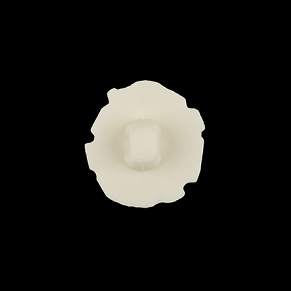 Italian White Abstract Floral Textured Shank Back Button - 30L/19mm - Joann Fabrics