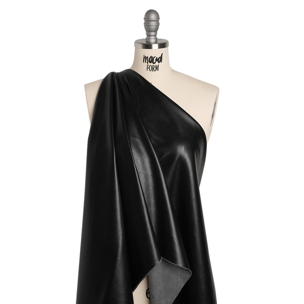 Buttery Faux Leather with Brushed Suede-like Backing - Black - Veronica Collection - Joann Fabrics