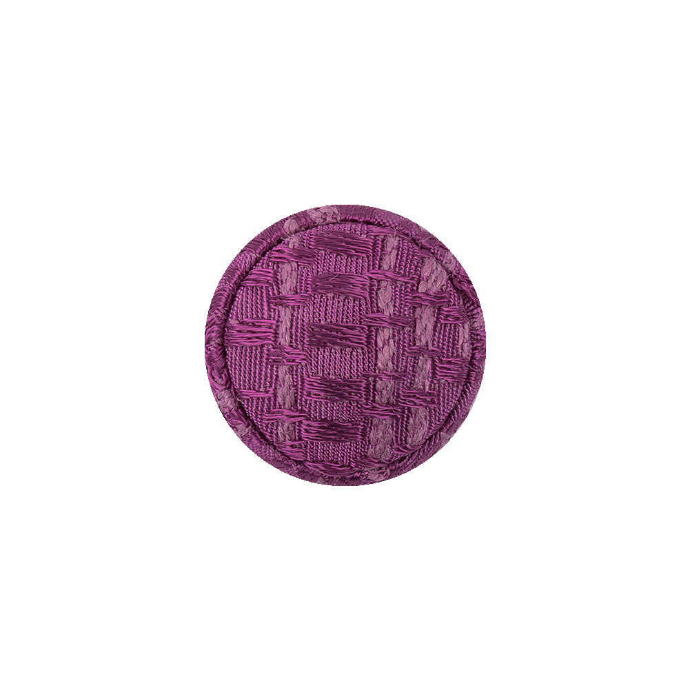 Magenta Jacquard Fabric Covered Domed Cotton Blend Sew On Button - 25L/16mm - Joann Fabrics
