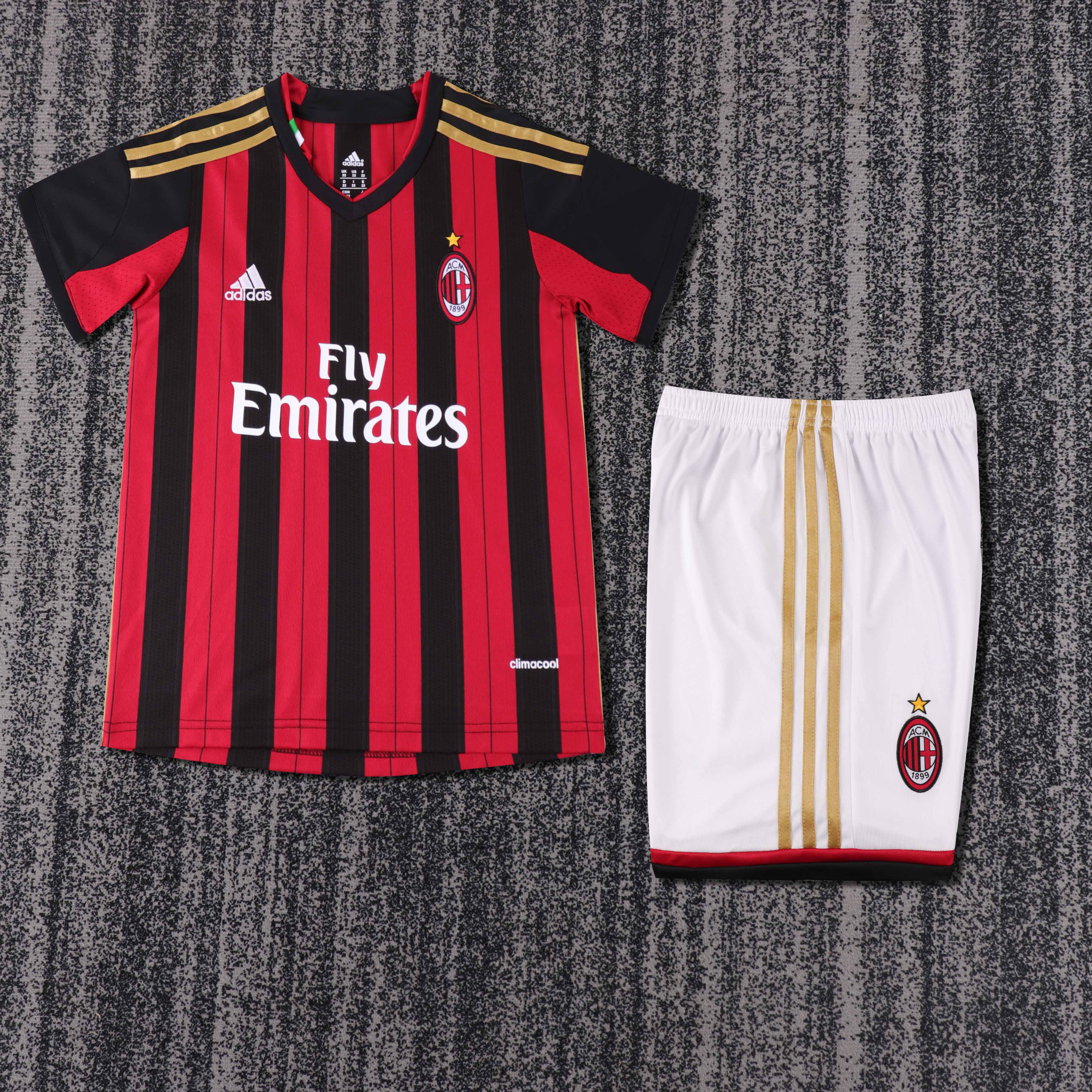 2013-2014 Retro AC Milan Home Football Shirt 1:1 Thai Quality Kids Size