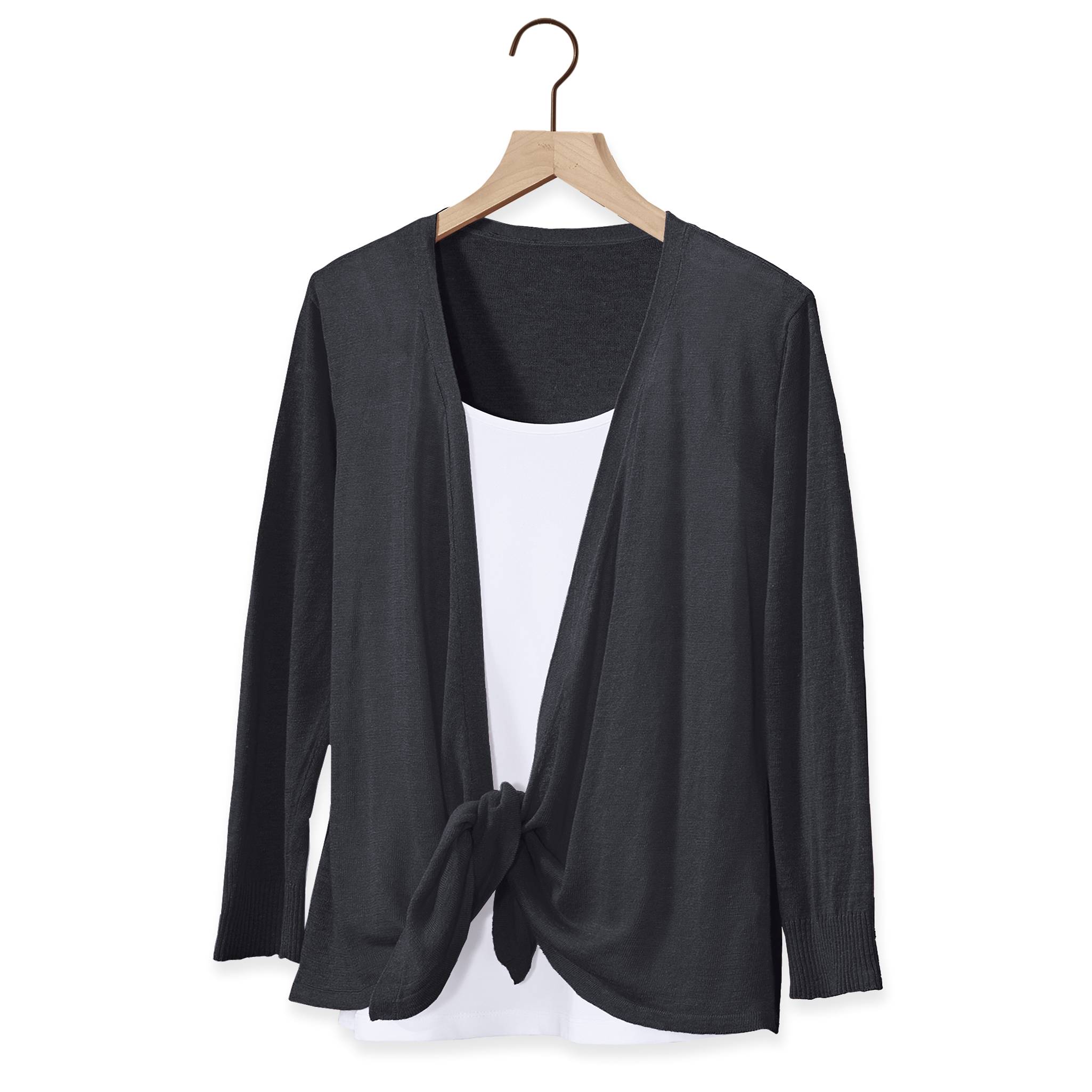 Lightweight Convertible Cardigan, Can Be Worn Open or Tied - Northstyle Catalog