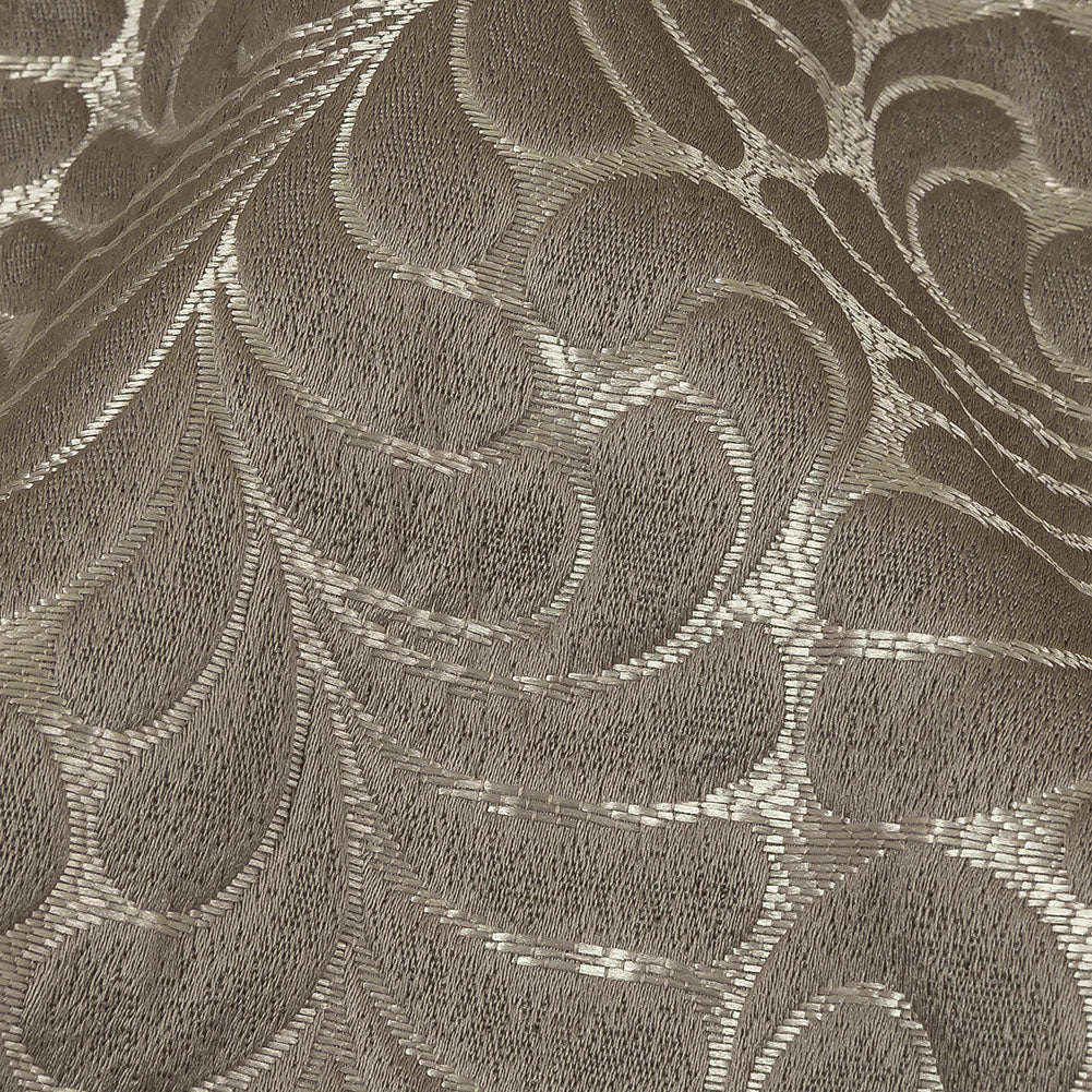 Satin-Faced Jacquard - Slate Fern Leaves - British Imported - Joann Fabrics