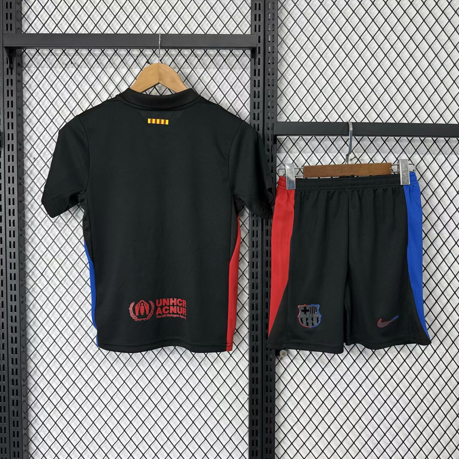 2024/2025 Barcelona  x Travis Scott Collab Away Black Advertising Football Shirt 1:1 Thai Quality Kids Size