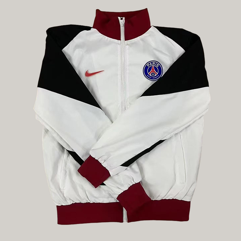 2025 Psg Paris Saint-Germain Windbreaker Black-White Soccer Jersey 1:1 Thai Quality