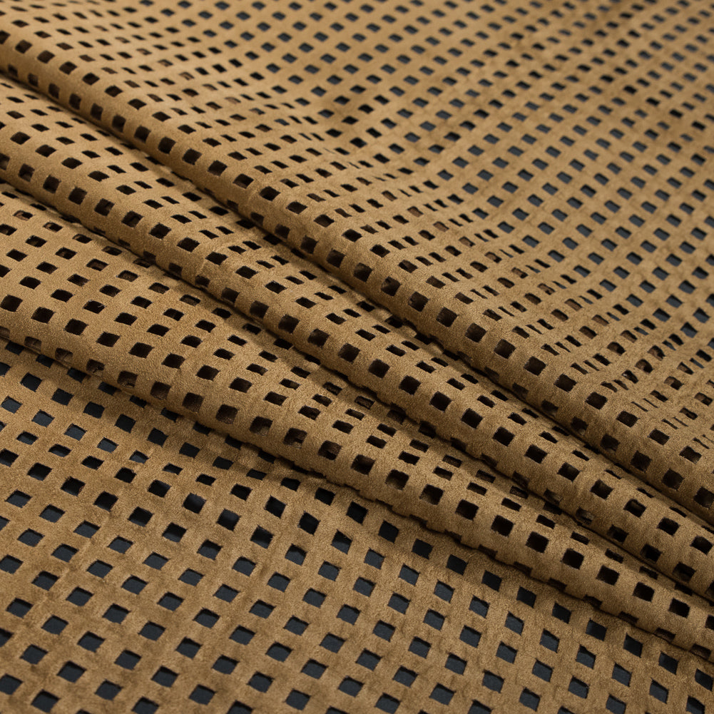 Italian Brown Square Perforated Faux Suede - Joann Fabrics