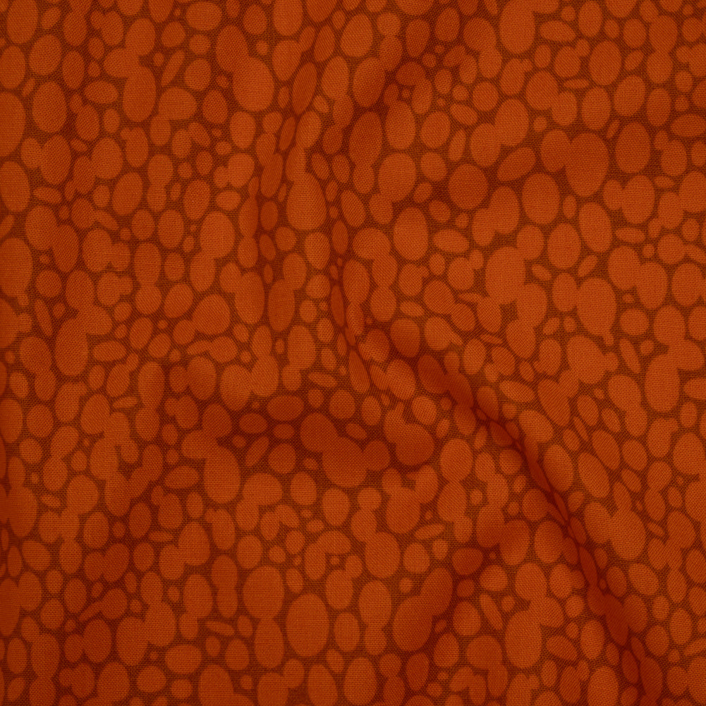 Printed Quilting Cotton by Heather Bailey for FIGO Studio - Persimmon Skipping Stones Abstract Circles - Pop Sugar Collection - Joann Fabrics