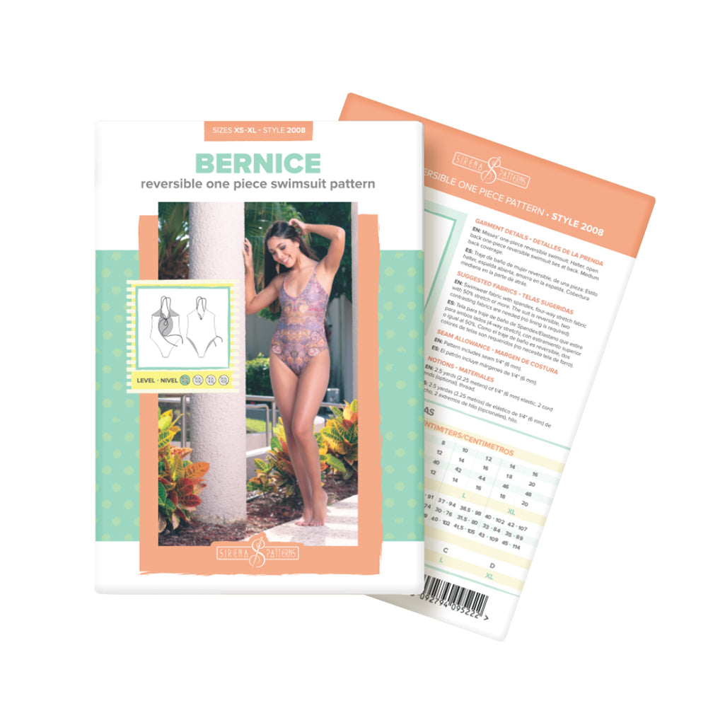 Bernice Reversible One Piece Swimsuit Sirena Sewing Pattern - Joann Fabrics