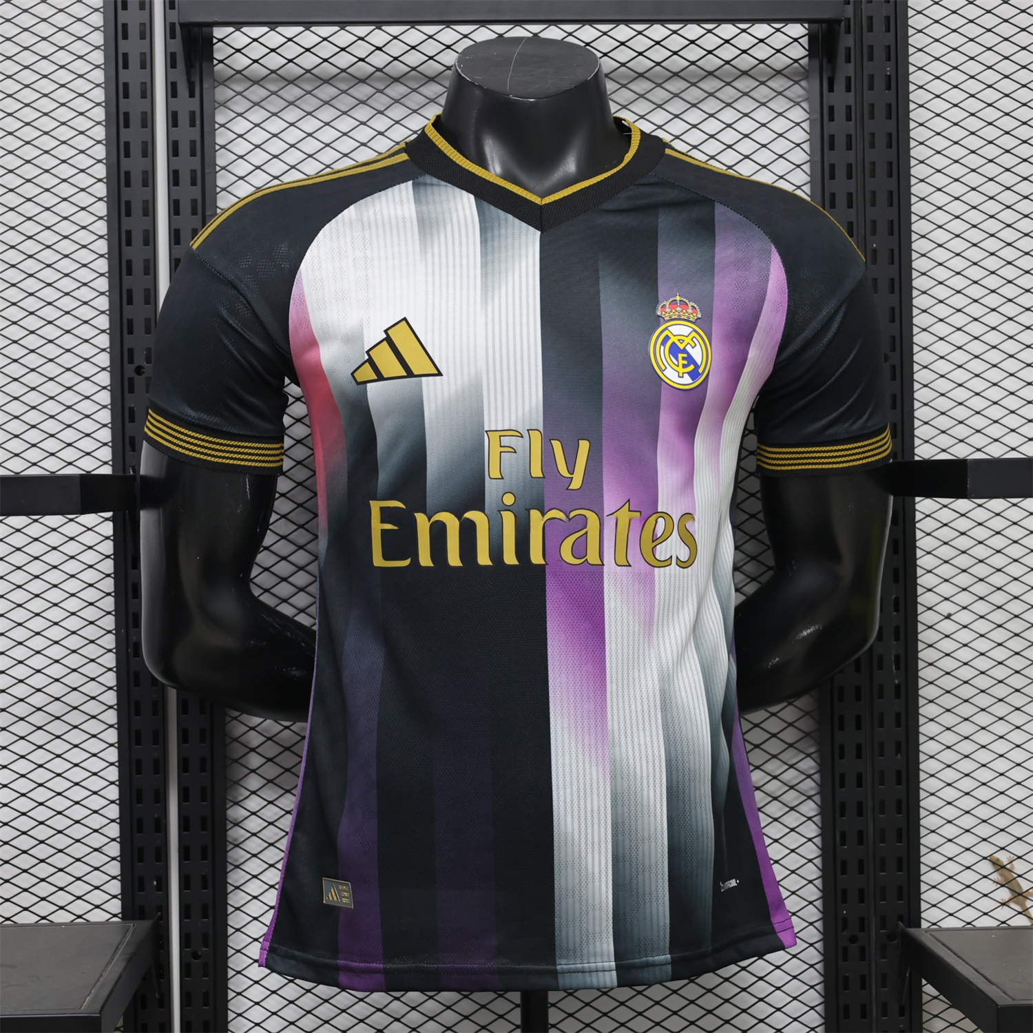 Real Madrid 26-27 Black White Gradient Purple Special Jersey - Player Version - UnitedFutballJersey