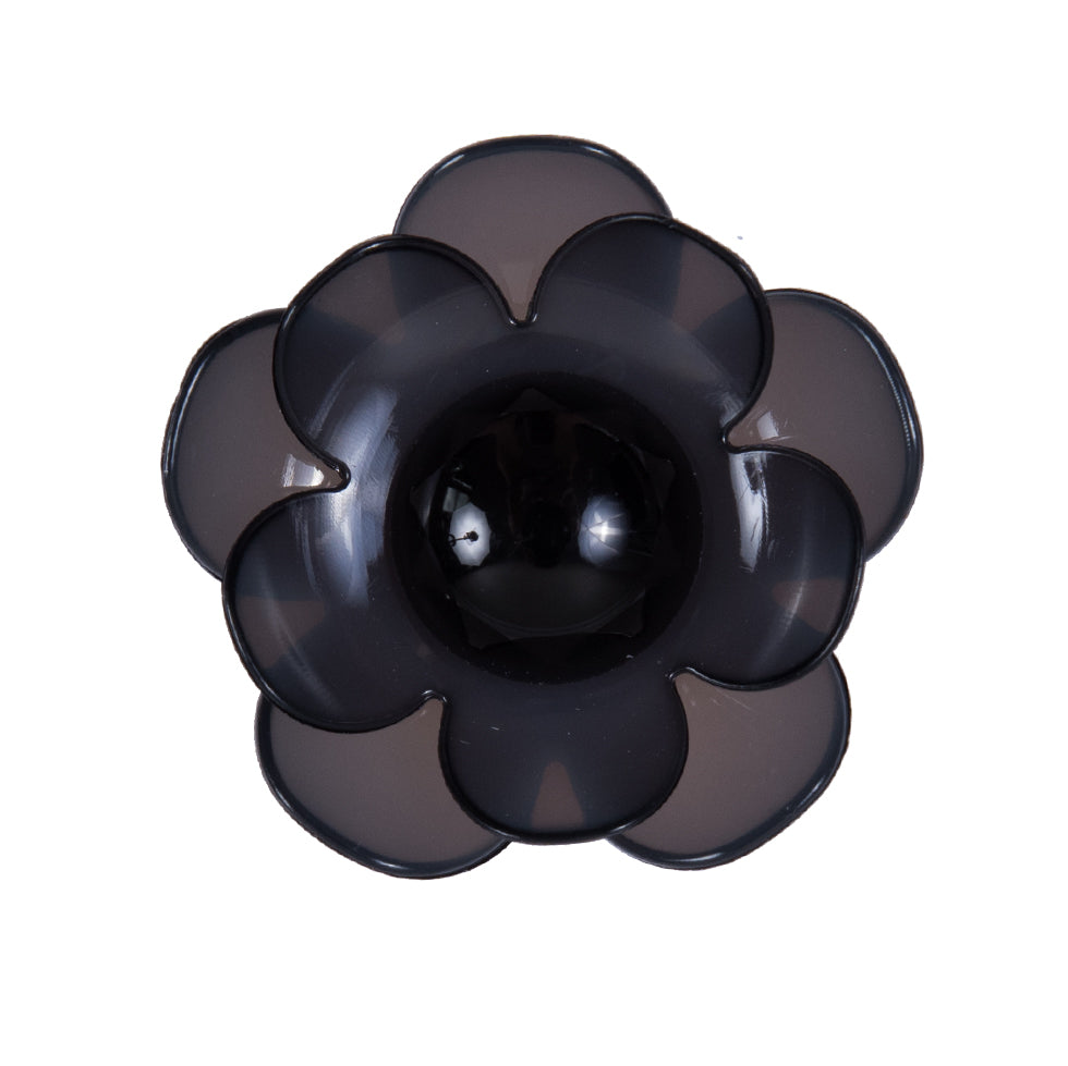 Italian Black Floral Shank-Back Button - 48L/30.5mm - Joann Fabrics