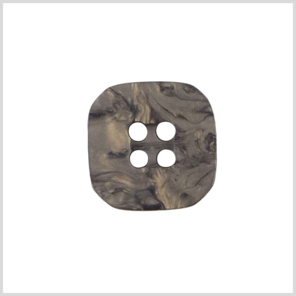 Rounded Square Plastic 4-Hole Button - 28L/18mm - Beige and Gray Marbled Swirls - Joann Fabrics