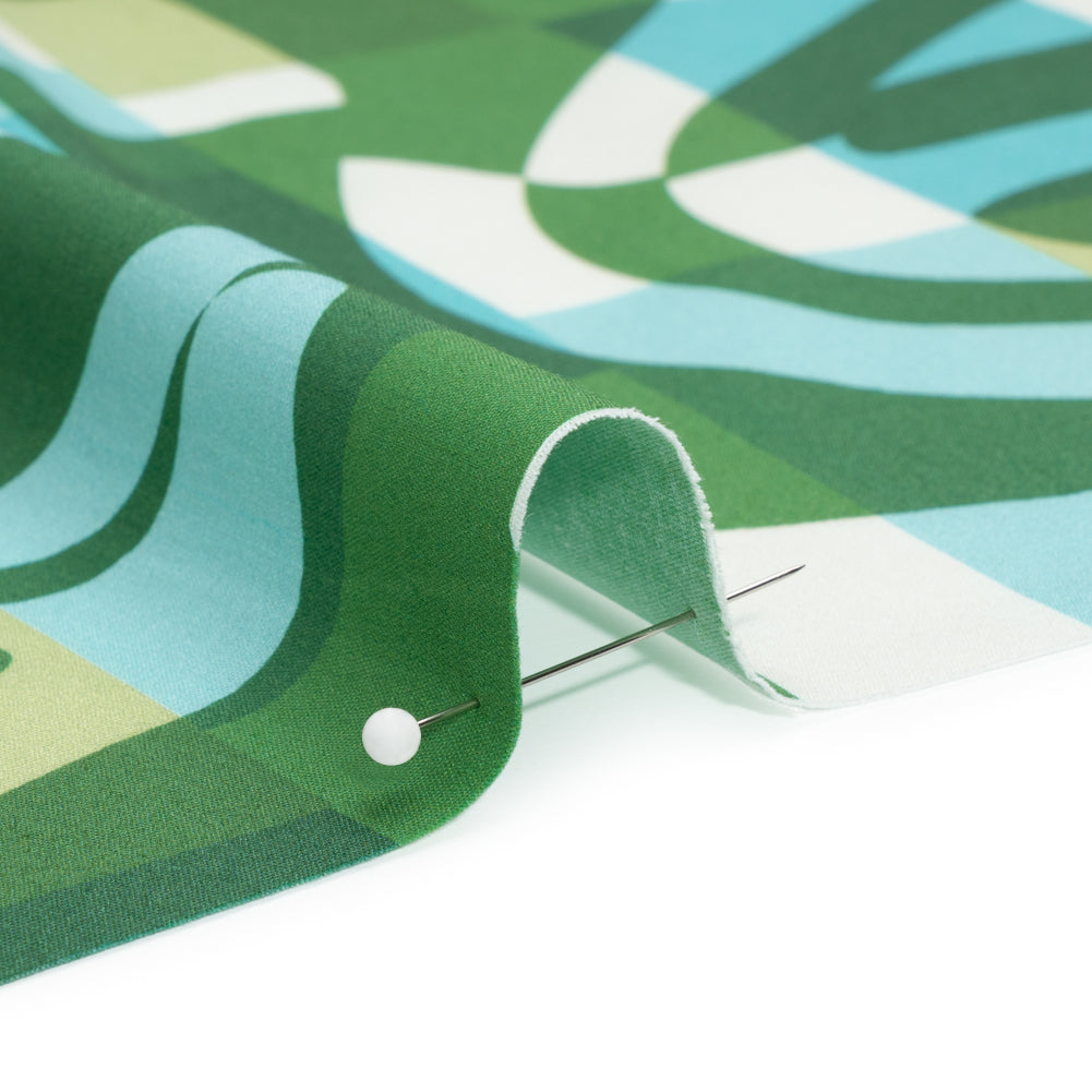 Mood Exclusive Green Game of Haze Stretch Cotton Poplin - Joann Fabrics