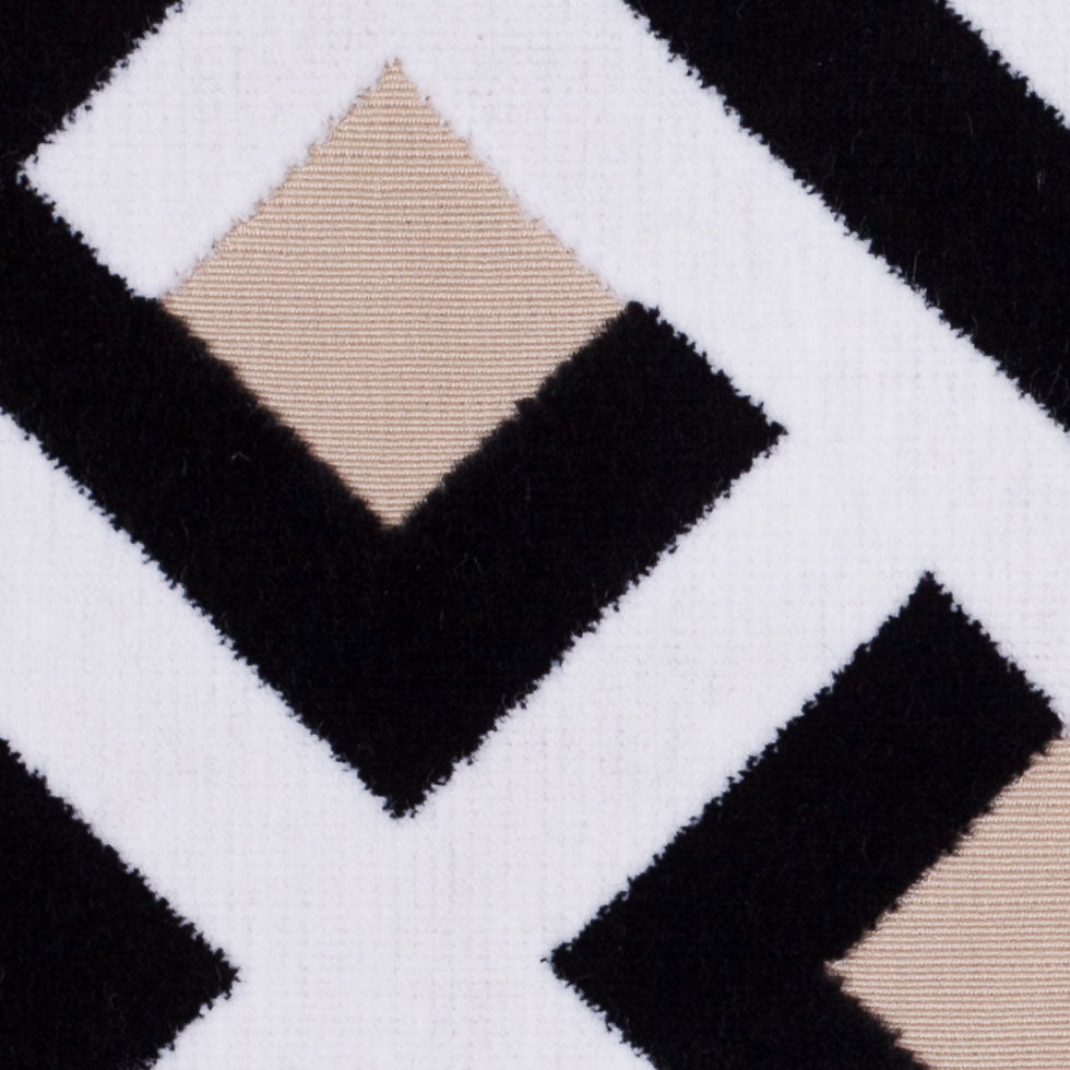 Black and White Geometric Polyester-Acrylic Flocked Chenille - Joann Fabrics