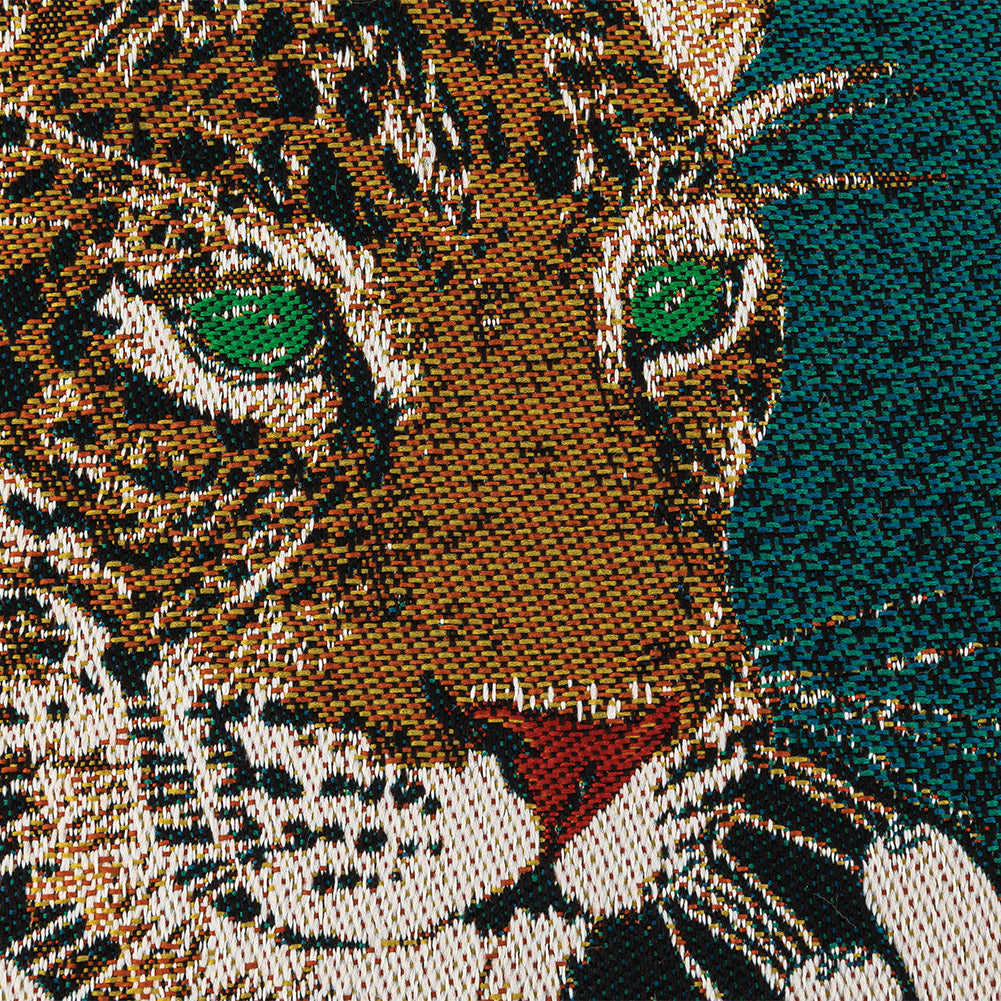 French Teal Jaguar Harley Oversized Square Patch - 18.875