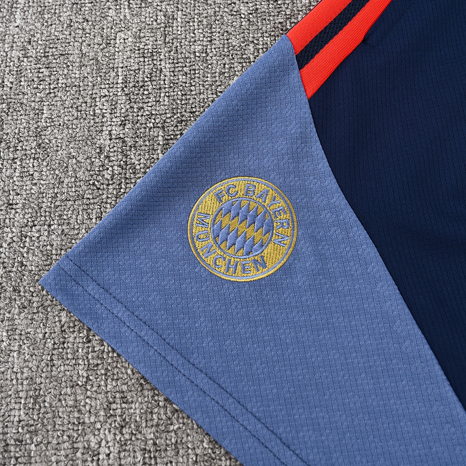 Bayern Munich 26-27 Vest Training Set - Grey-Blue Vest and Deep Blue Shorts - UnitedFutballJersey