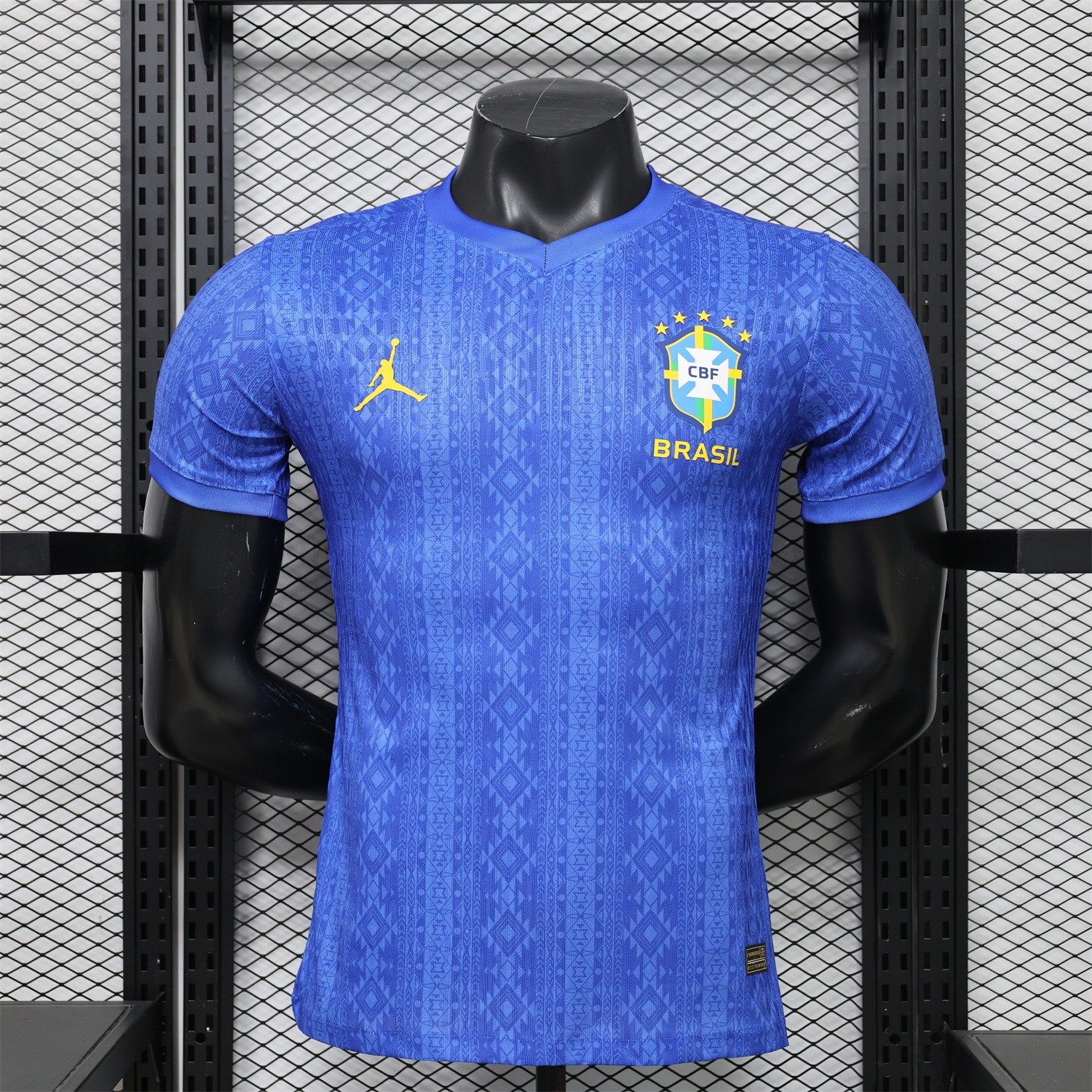Brazil 2026 Diamond Texture Blue Special Jersey - Player Version - UnitedFutballJersey