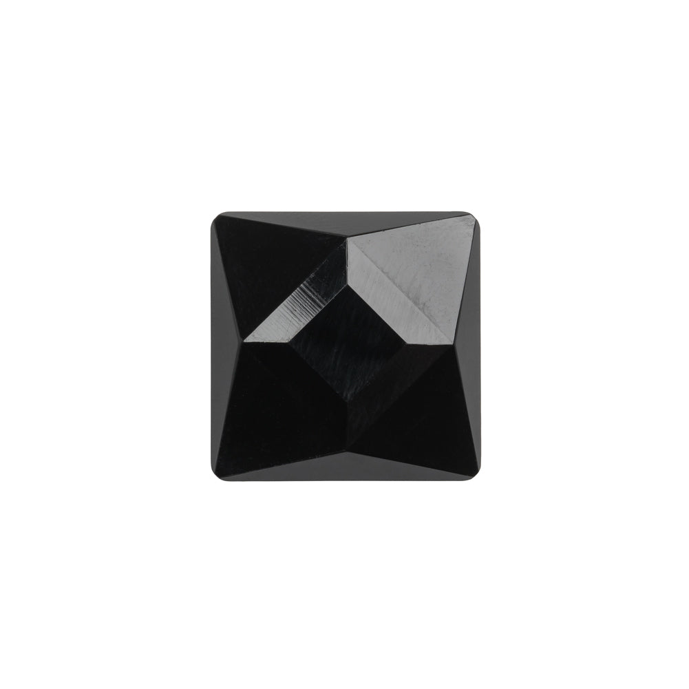 Plastic Shank Back Button - Black Faceted Square - 36L/23mm - Joann Fabrics