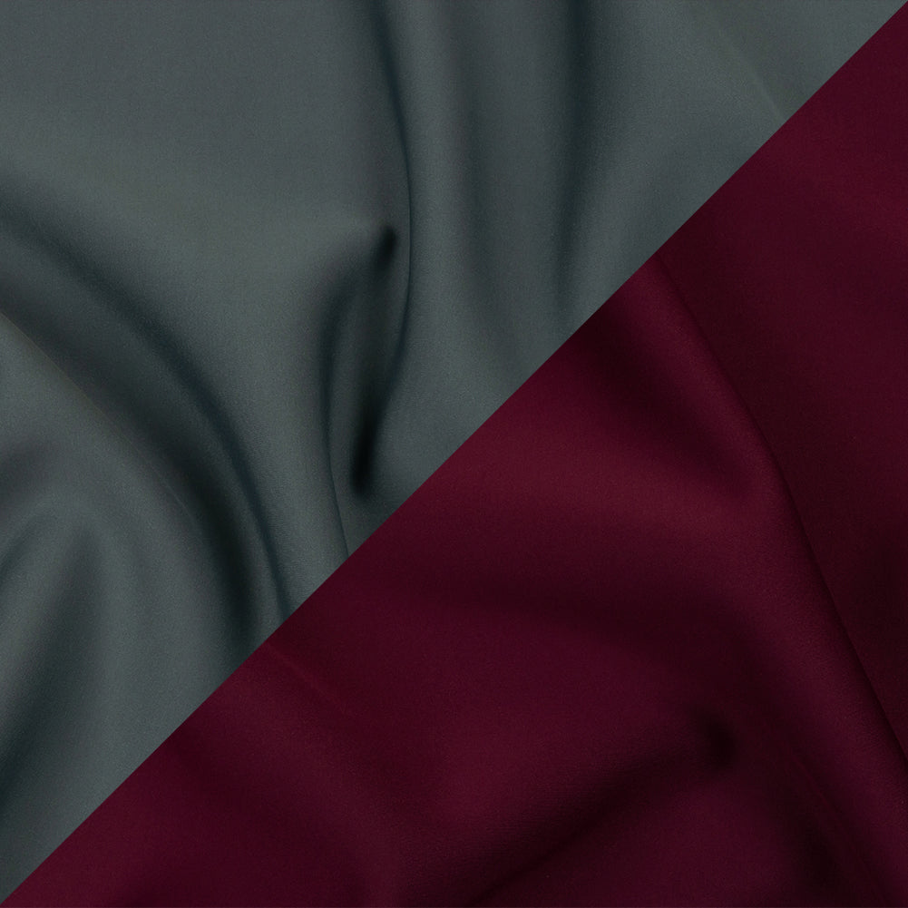 Double Faced Stretch Neoprene 3yd Bundle - Bordeaux and Gray Blue - Wave Collection - Joann Fabrics