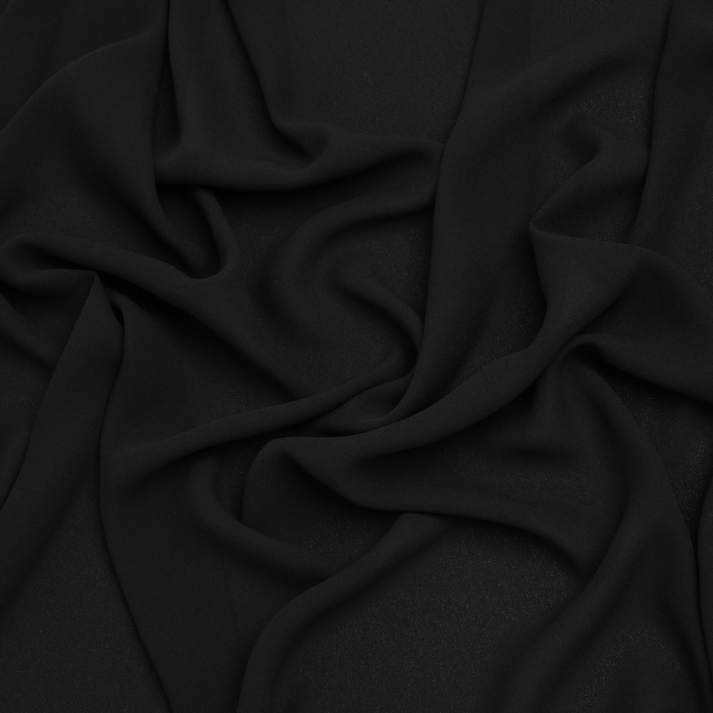 Polyester Double Georgette - Black - Designer Deadstock - Joann Fabrics
