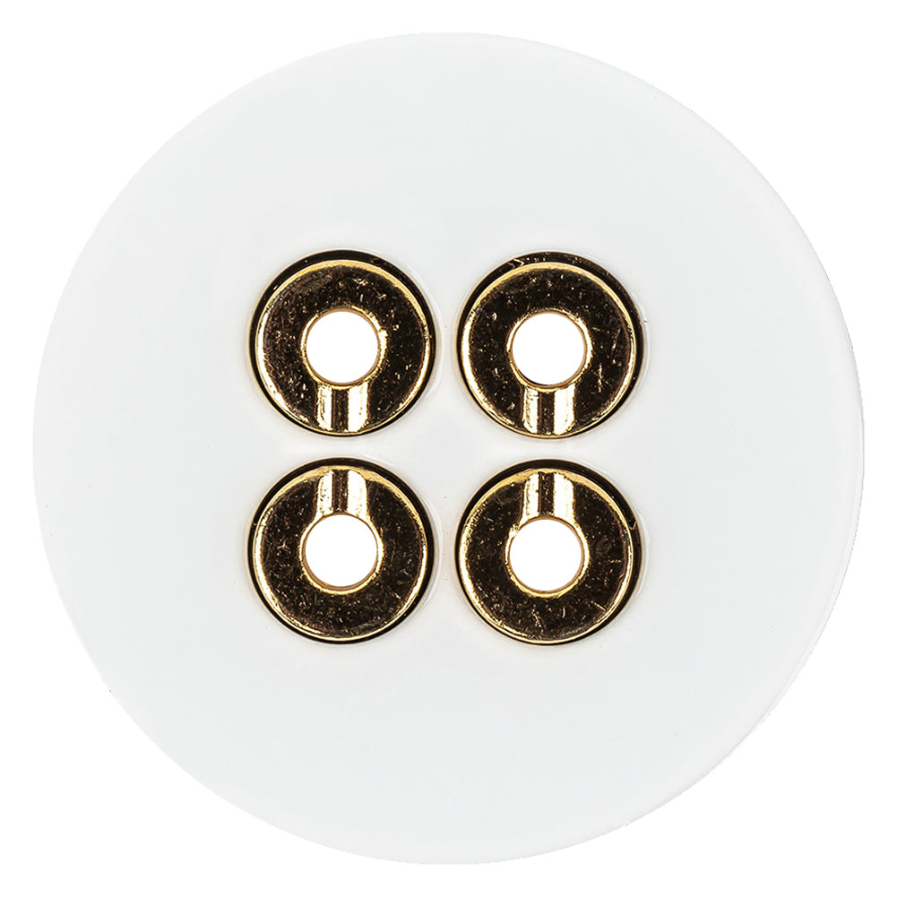 White Lacquer Gold Metal Button - 60L/38mm - Joann Fabrics