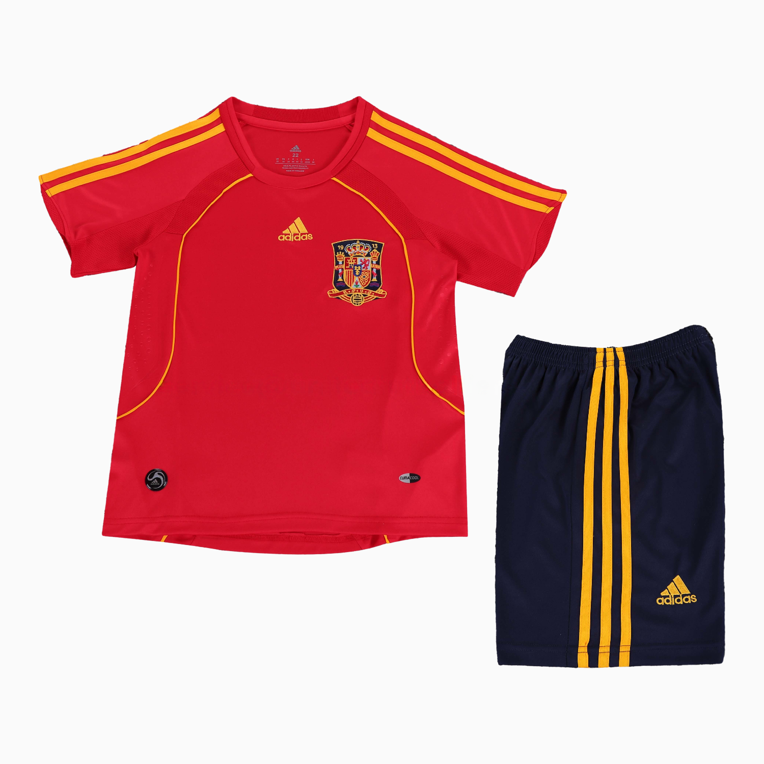 Retro Spain 2008 Home Kids Kit - UnitedFutballJersey