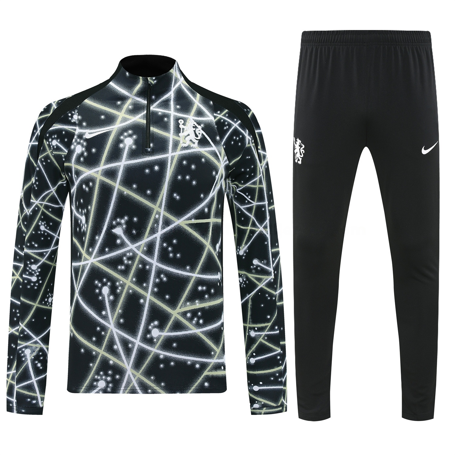 C.H.E.L.S.E.A 25-26 Meteor Pattern Long Sleeve Training Set - Player Version - Starry Sky Top and Black Pants - UnitedFutballJersey