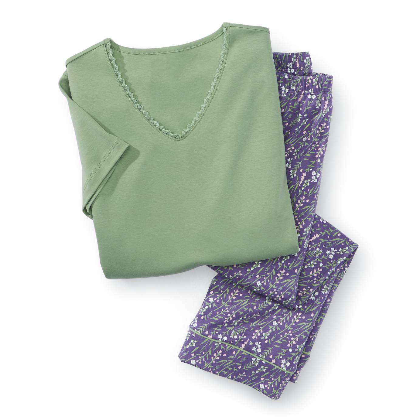 Peruvian Cotton Knit Wispy Fields PJs - Northstyle Catalog