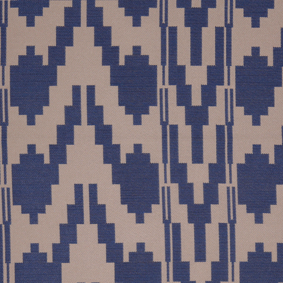 Denim Geometric Polyester Brocade - Joann Fabrics