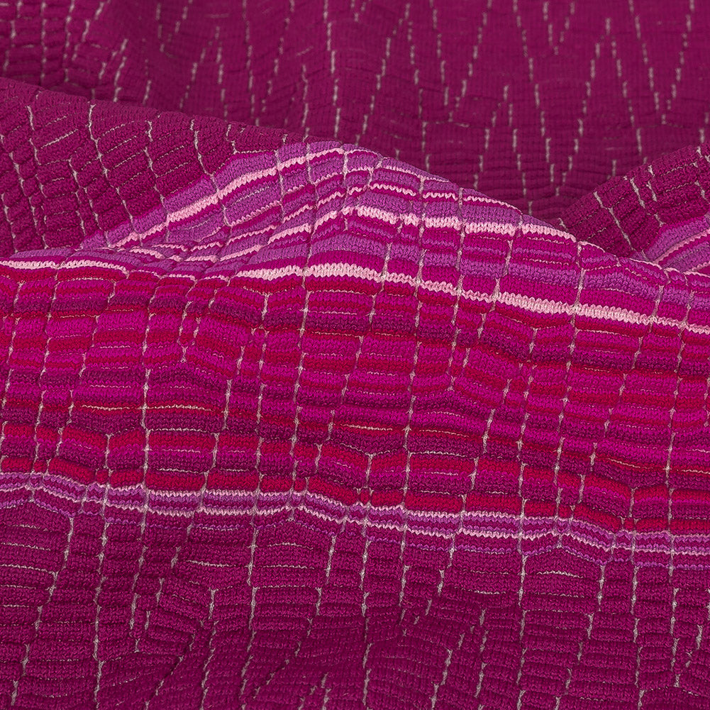 Pink and Purple Striped Zig-Zag Nylon Knit - Joann Fabrics