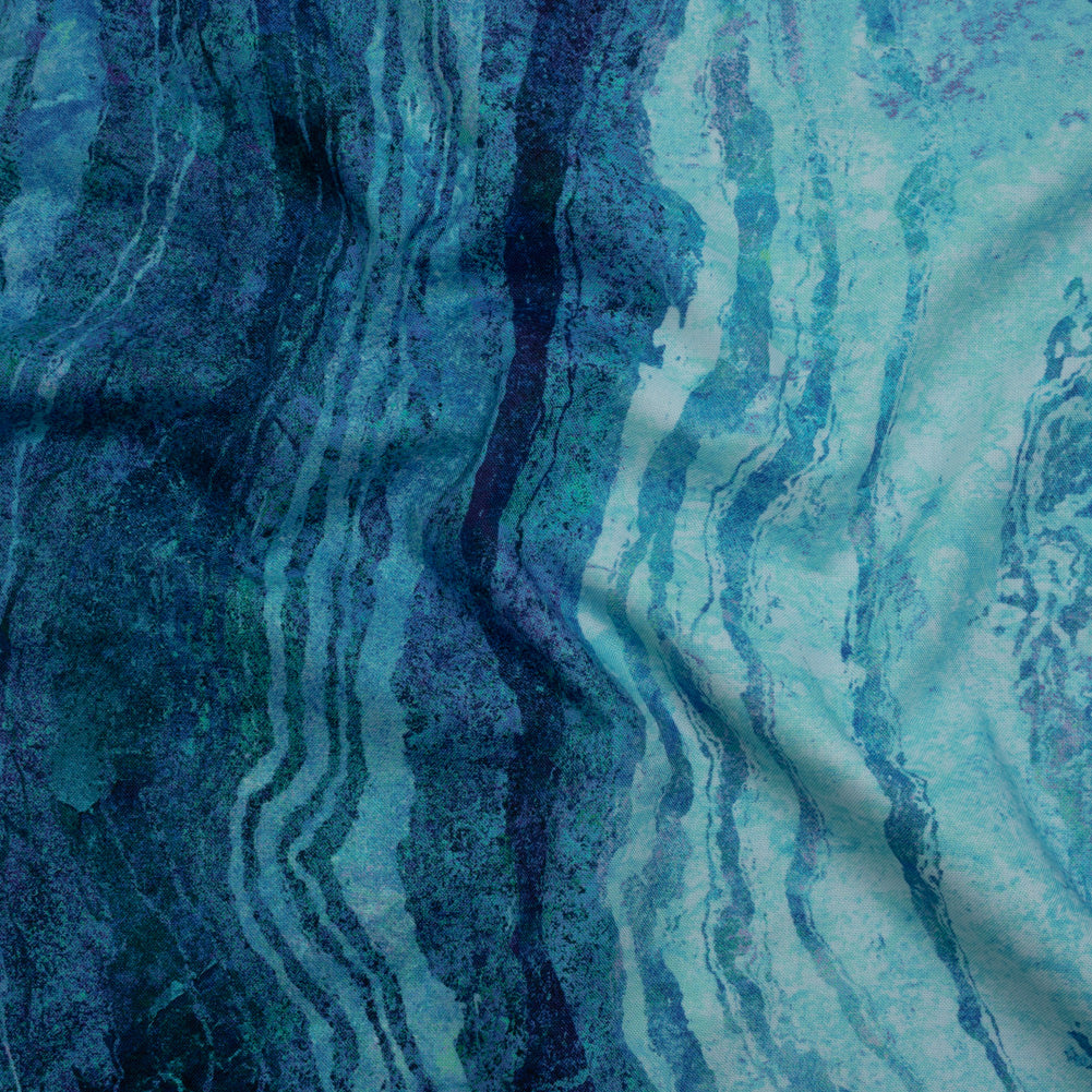 Stonehenge Wide Backing Quilting Cotton by Northcott - Midnight Swirling Lines Gradient, 108