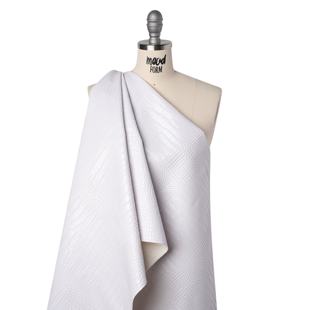 Crocodile Faux Leather Vinyl - White - Kristin Collection - Joann Fabrics