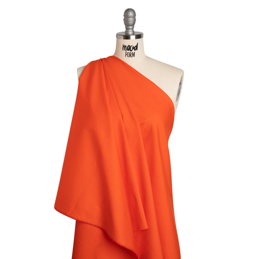 Stretch Cotton Poplin - Orange - Designer Deadstock - Joann Fabrics