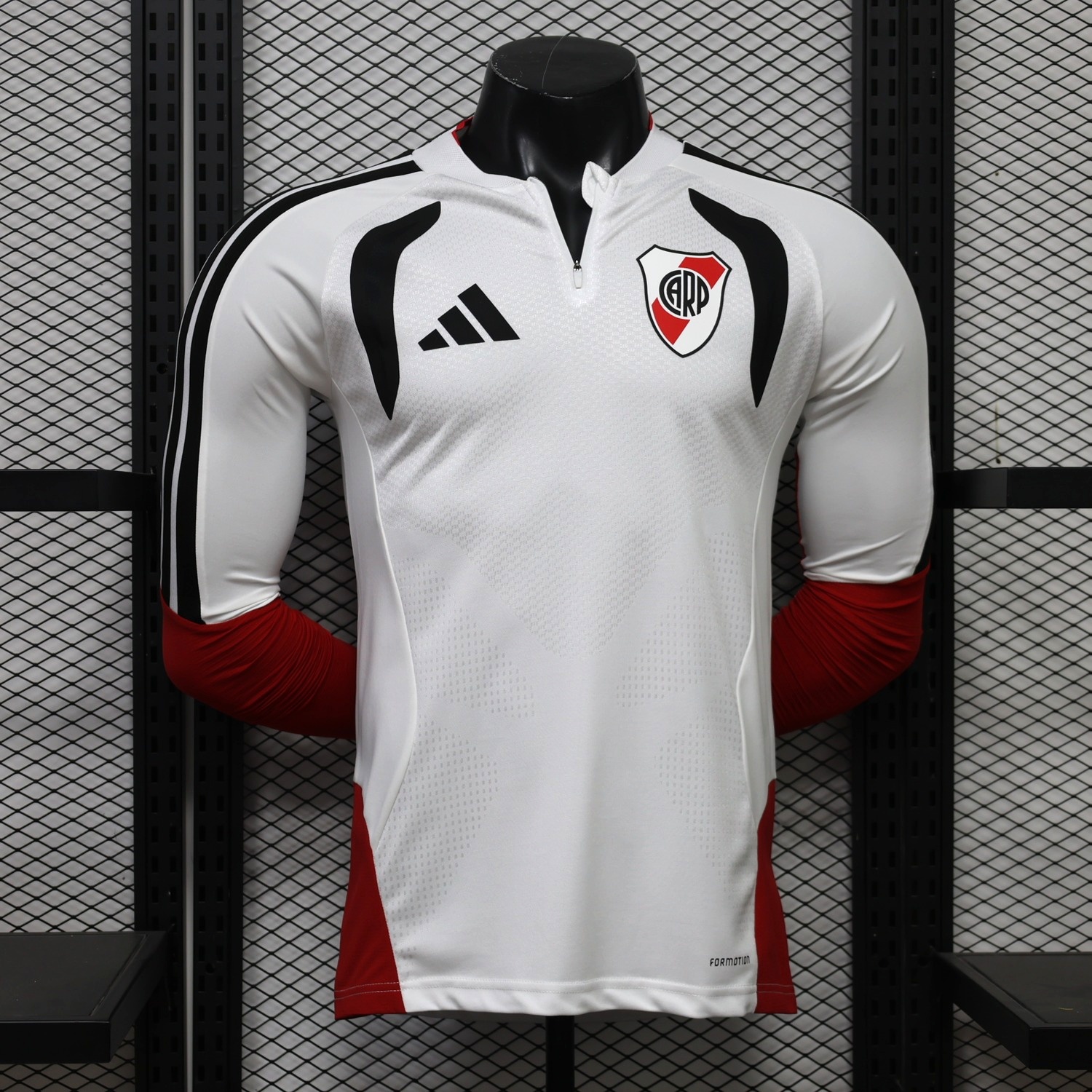 River Plate 26-27 White Red Long Sleeves Training Jersey - Player Version - UnitedFutballJersey
