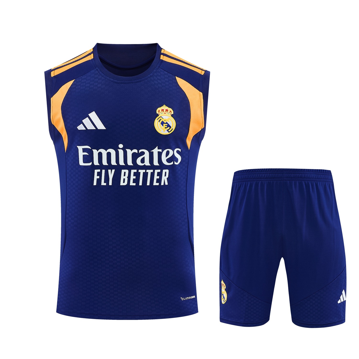 Real Madrid 26-27 Vest Training Set - Blue Vest and Shorts - UnitedFutballJersey