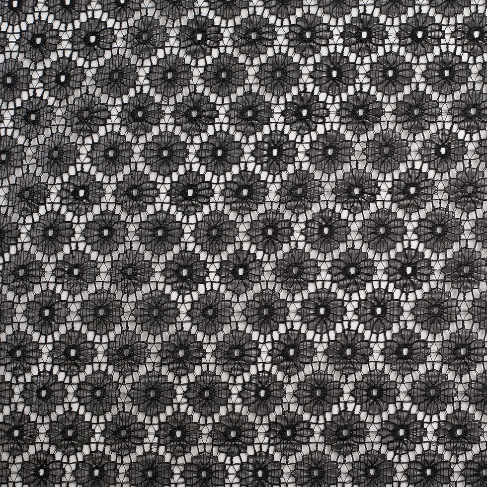 Metallic Black/Black Nylon Floral Lace - Joann Fabrics