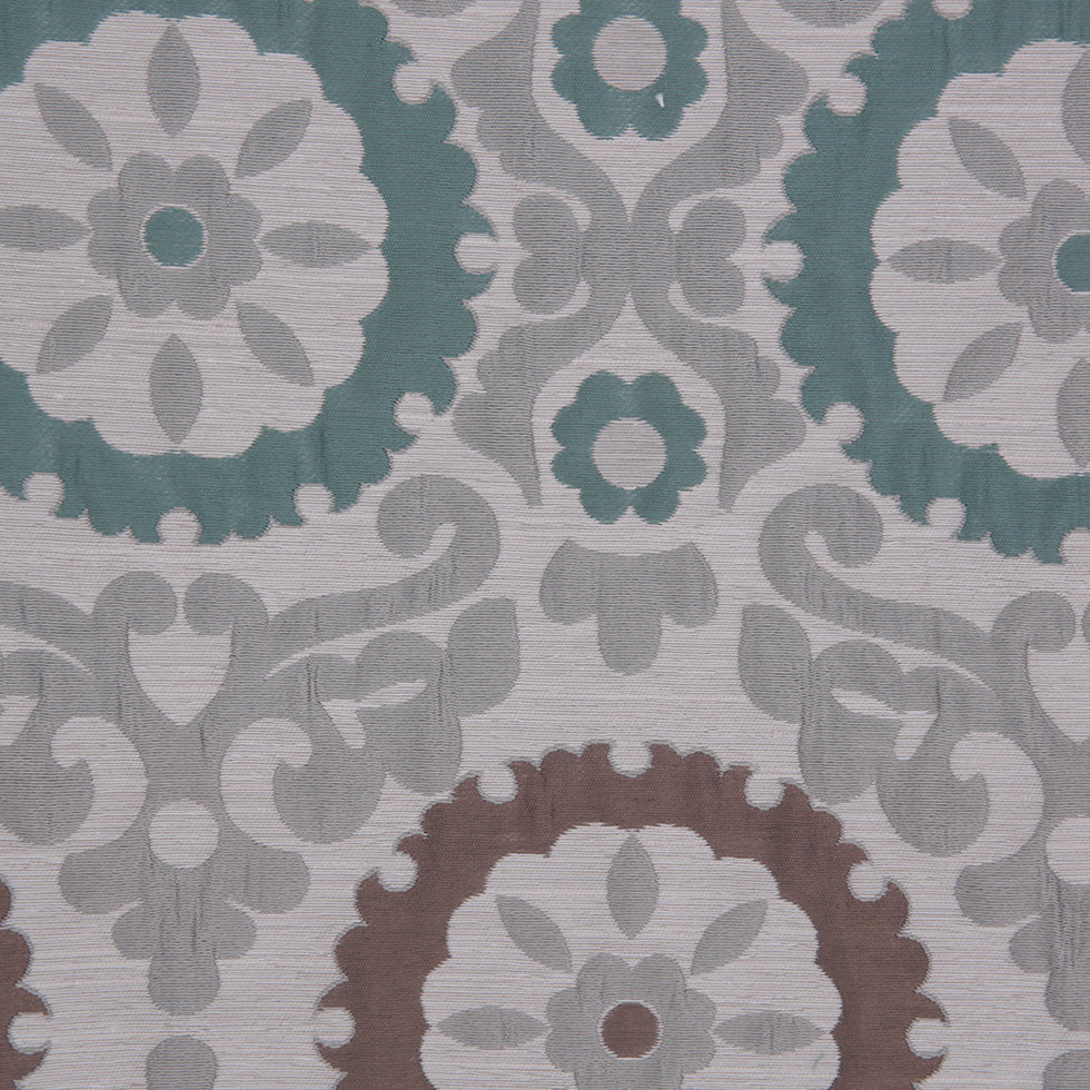 Green/Brown/Blue Floral Brocade - Joann Fabrics