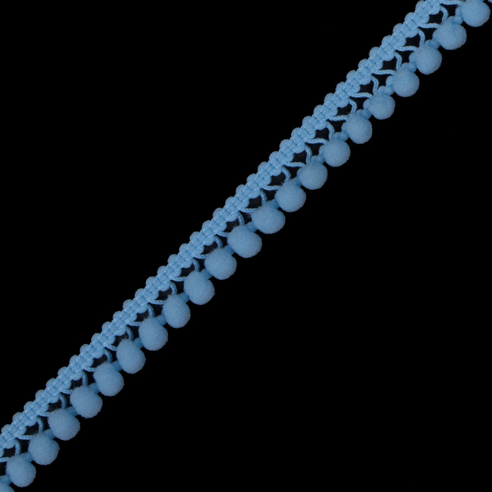 European Sky Blue Single Row Mini Pom Pom Trim - Joann Fabrics