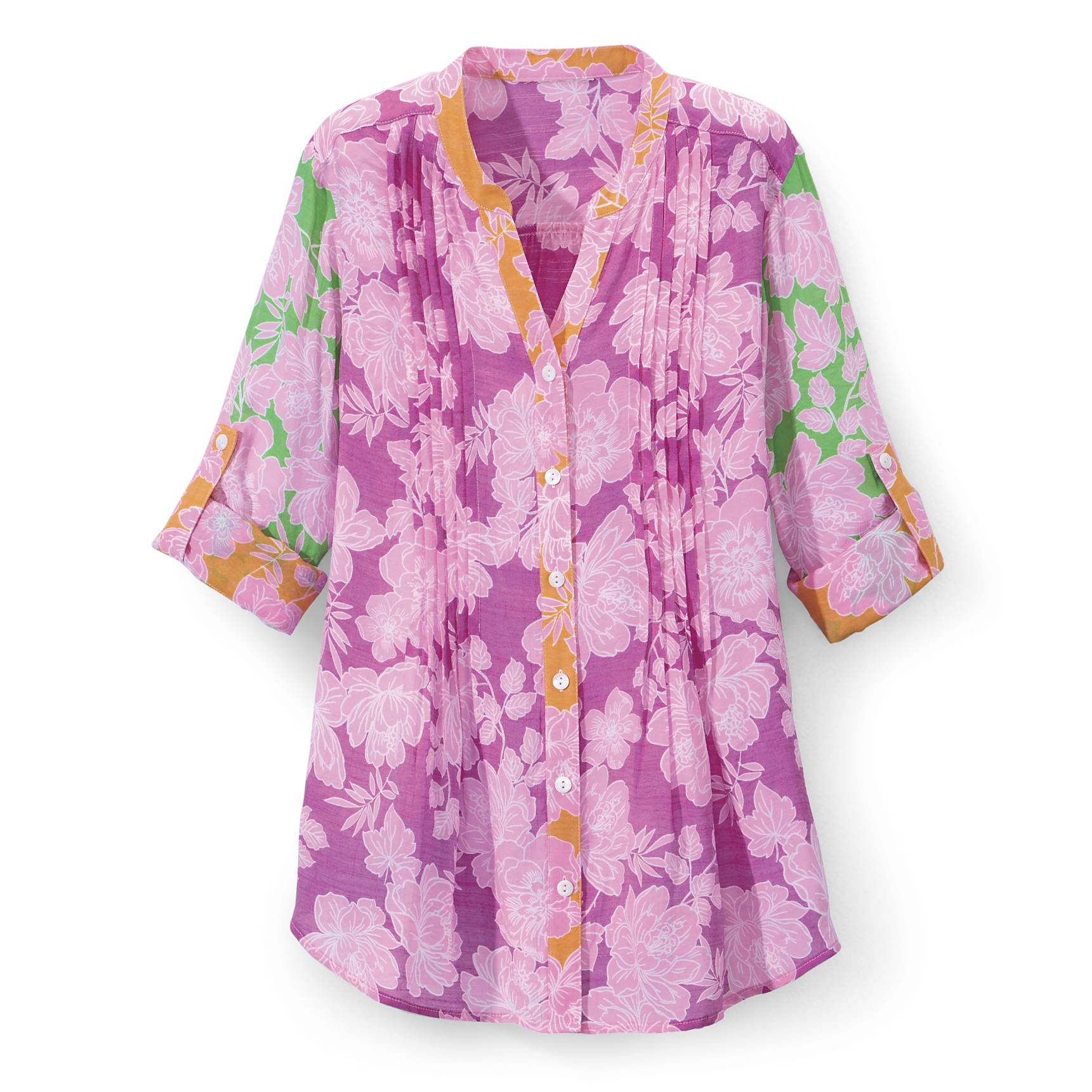 Bright Botanical Tuck Shirt - Northstyle Catalog